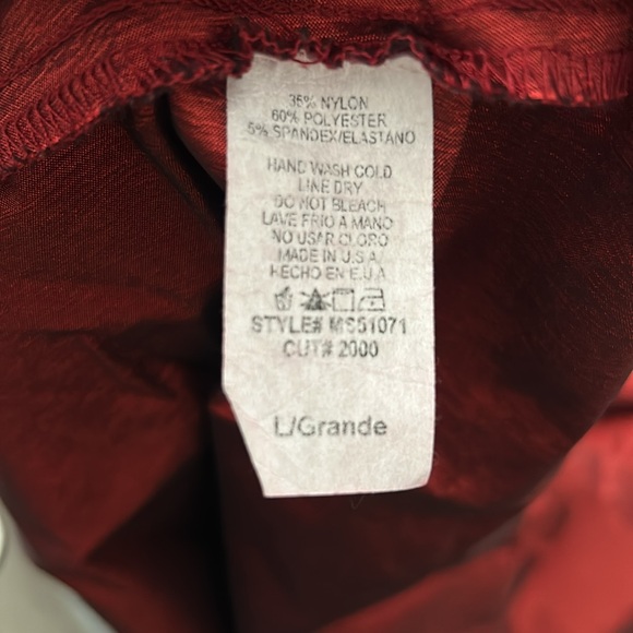 EUC Blue S Blood Red High Low Waist Skirt - Picture 6 of 7